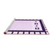 Sideview of Machine Washable Abstract Purple Contemporary Area Rugs, wshcon676pur