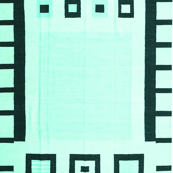 Abstract Turquoise Contemporary Rug, con676turq