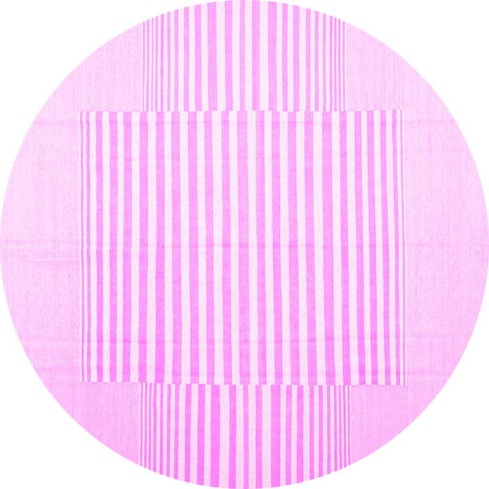 Round Solid Pink Modern Rug, con677pnk