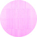 Round Solid Pink Modern Rug, con677pnk