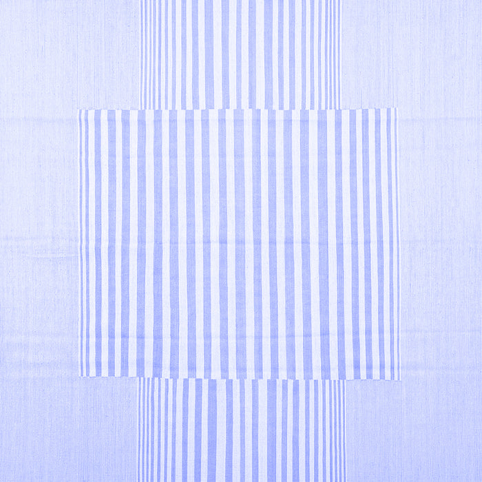 Square Machine Washable Solid Blue Modern Rug, wshcon677blu