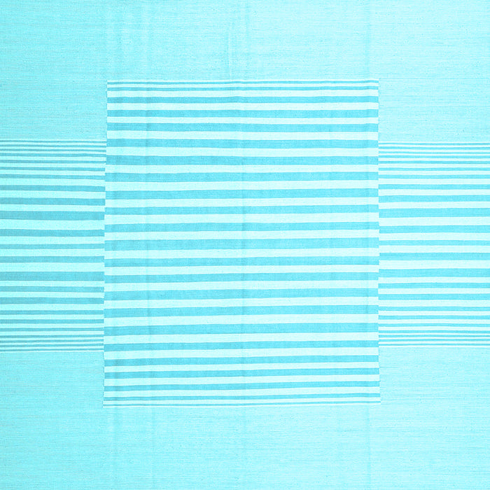 Square Machine Washable Solid Light Blue Modern Rug, wshcon677lblu