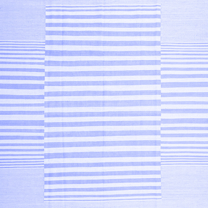 Machine Washable Solid Blue Modern Rug, wshcon677blu