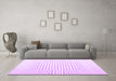 Machine Washable Solid Purple Modern Area Rugs in a Living Room, wshcon677pur