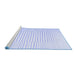 Sideview of Machine Washable Solid Blue Modern Rug, wshcon677blu