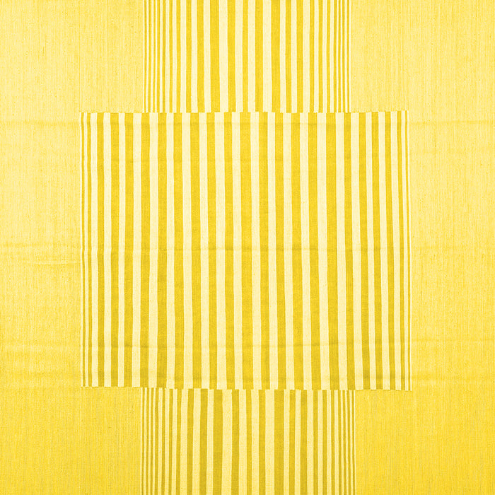 Square Solid Yellow Modern Rug, con677yw