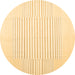 Round Solid Brown Modern Rug, con677brn