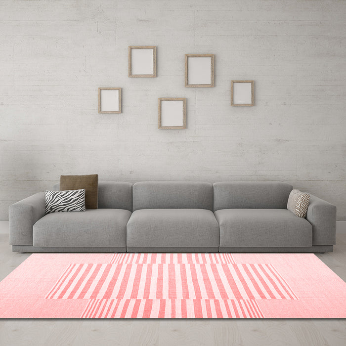 Modern Red Washable Rugs