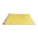 Sideview of Machine Washable Solid Yellow Modern Rug, wshcon677yw