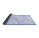 Sideview of Solid Blue Modern Rug, con677blu