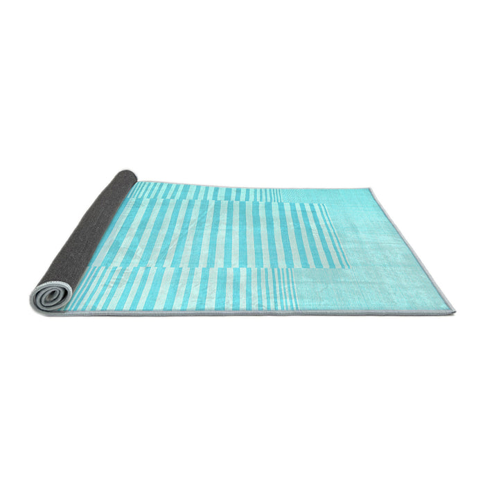 Sideview of Solid Light Blue Modern Rug, con677lblu
