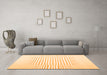 Machine Washable Solid Orange Modern Area Rugs in a Living Room, wshcon677org