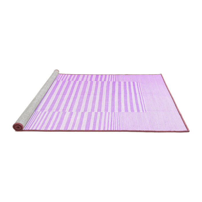 Sideview of Machine Washable Solid Purple Modern Area Rugs, wshcon677pur