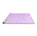 Sideview of Machine Washable Solid Purple Modern Area Rugs, wshcon677pur