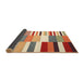 Thickness of Contemporary Brown Gold Patchwork Rug, con678