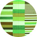 Square Patchwork Green Transitional Rug, con678grn