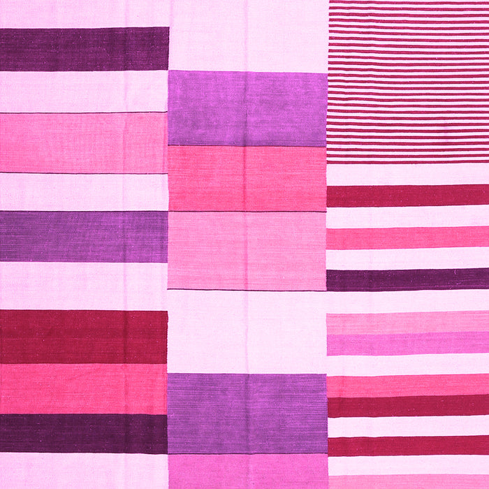 Patchwork Pink Transitional Rug, con678pnk