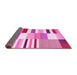 Sideview of Patchwork Pink Transitional Rug, con678pnk