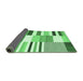 Sideview of Patchwork Emerald Green Transitional Rug, con678emgrn