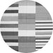 Machine Washable Patchwork Gray Transitional Rug, wshcon678gry