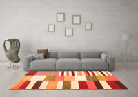 Machine Washable Patchwork Orange Transitional Rug, wshcon678org