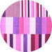 Round Patchwork Purple Transitional Rug, con678pur