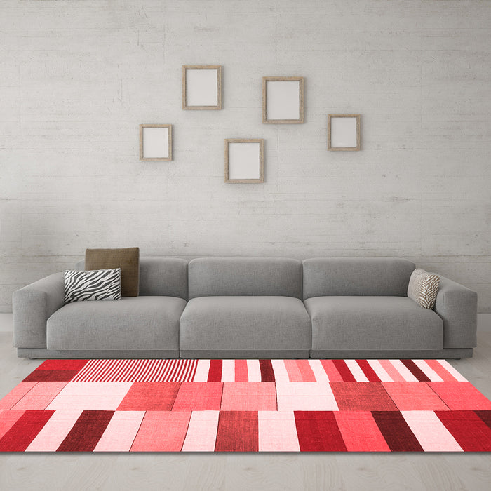 Transitional Red Washable Rugs