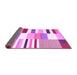 Sideview of Patchwork Purple Transitional Rug, con678pur