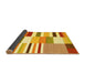 Sideview of Patchwork Yellow Transitional Rug, con678yw