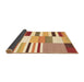 Sideview of Patchwork Brown Transitional Rug, con678brn