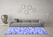 Machine Washable Abstract Blue Contemporary Rug in a Living Room, wshcon679blu