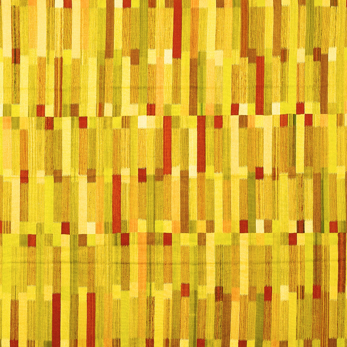 Square Abstract Yellow Contemporary Rug, con679yw