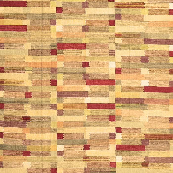 Machine Washable Abstract Brown Contemporary Rug, wshcon679brn