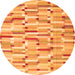 Square Abstract Orange Contemporary Rug, con679org