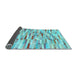 Sideview of Abstract Light Blue Contemporary Rug, con679lblu