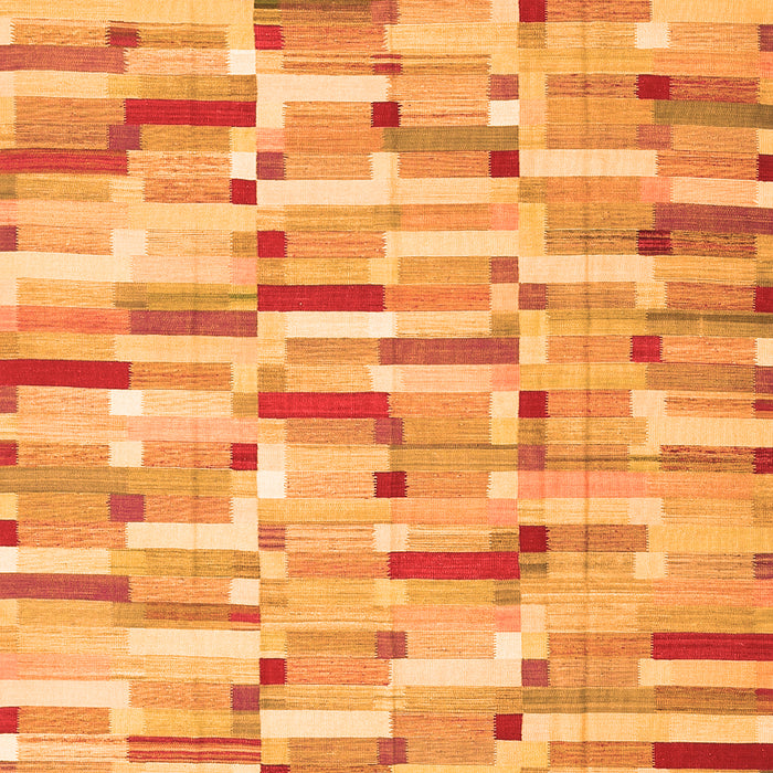 Abstract Orange Contemporary Rug, con679org