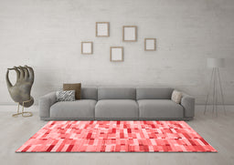 Contemporary Red Washable Rugs