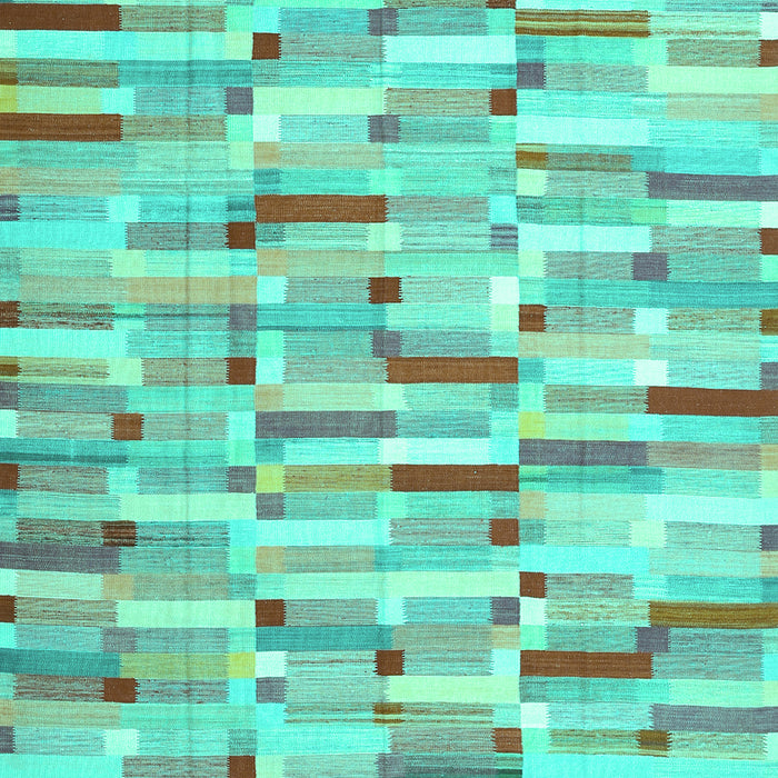 Abstract Turquoise Contemporary Rug, con679turq