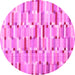 Round Abstract Pink Contemporary Rug, con679pnk