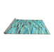 Sideview of Machine Washable Abstract Light Blue Contemporary Rug, wshcon679lblu
