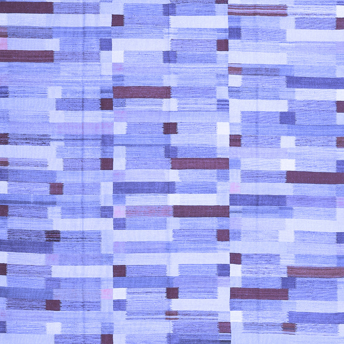 Machine Washable Abstract Blue Contemporary Rug, wshcon679blu