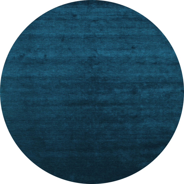 Round Abstract Light Blue Contemporary Rug, con67lblu