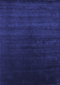 Abstract Blue Contemporary Rug, con67blu