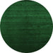 Square Abstract Green Contemporary Rug, con67grn