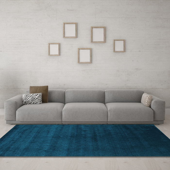 Machine Washable Abstract Light Blue Contemporary Rug in a Living Room, wshcon67lblu