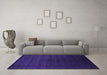Machine Washable Abstract Purple Contemporary Area Rugs in a Living Room, wshcon67pur