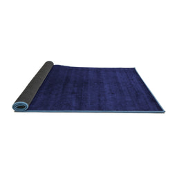 Sideview of Abstract Blue Contemporary Rug, con67blu