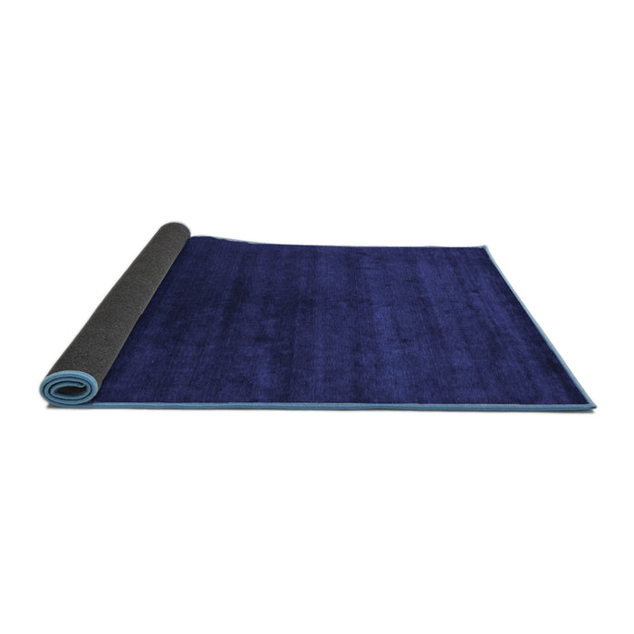 Sideview of Abstract Blue Contemporary Rug, con67blu