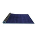 Sideview of Abstract Blue Contemporary Rug, con67blu