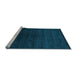 Sideview of Machine Washable Abstract Light Blue Contemporary Rug, wshcon67lblu